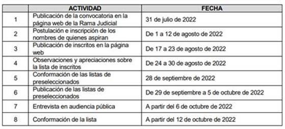 Cronograma actividades