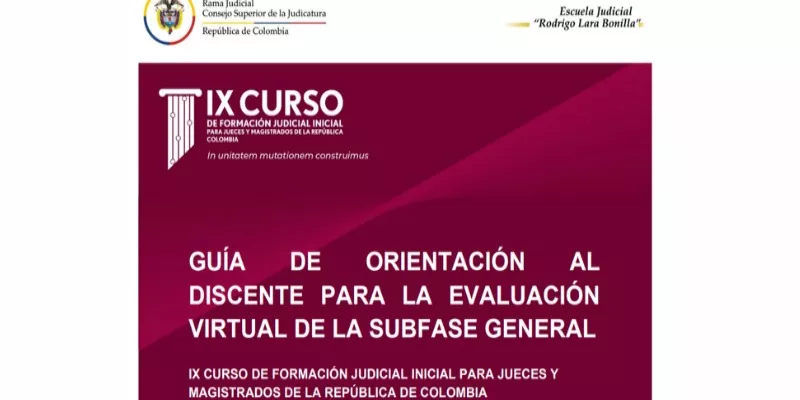 Próxima evaluación del IX Curso de Formación Judicial para jueces y magistrados será virtual 