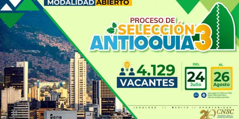 CNSC oferta más de 4.100 vacantes para ingresar por mérito en Antioquia (CNSC)